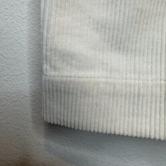 AG Adriano Goldschmied Etta in Ivory Dust Corduroy Wide Leg Crop Pants 24 NWT - Picture 4 of 11